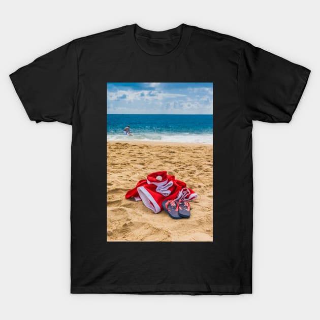 Surfing Santa T-Shirt by ken47